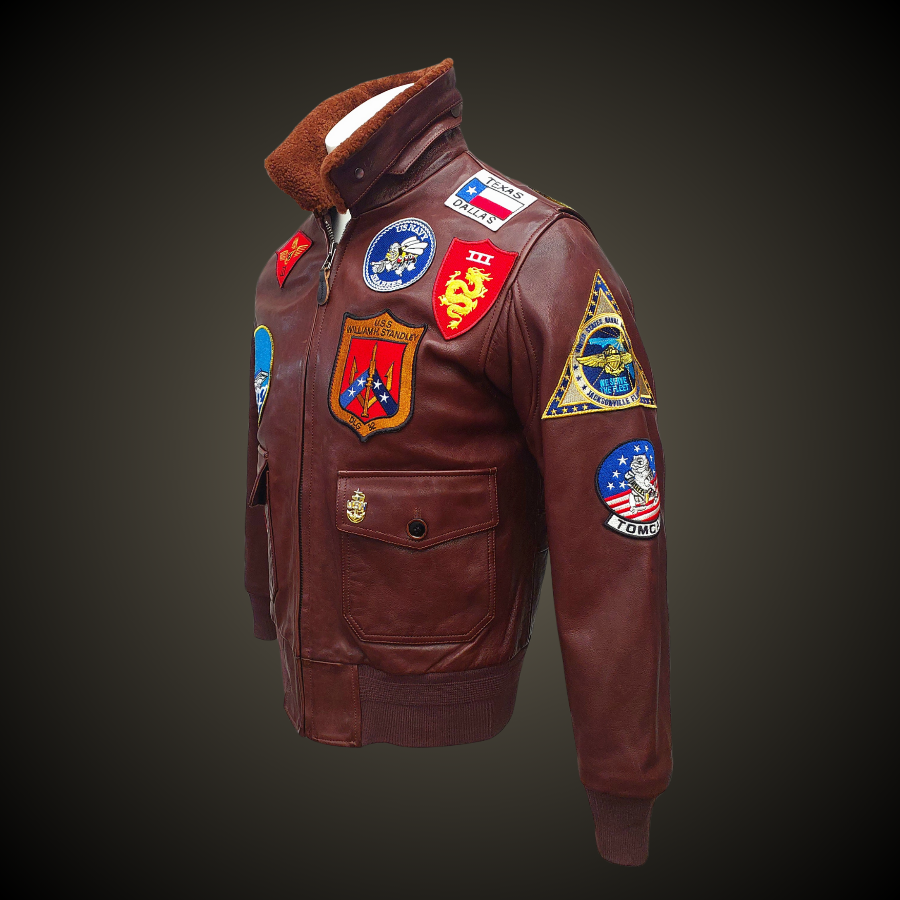Top gun 2025 maverick leather jacket