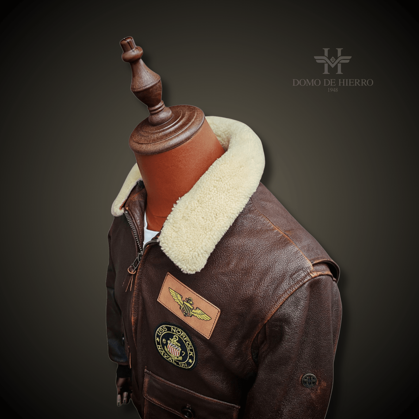 Chaqueta Aviador USN Virginia Desgaste vintage - DomodeHierro1948