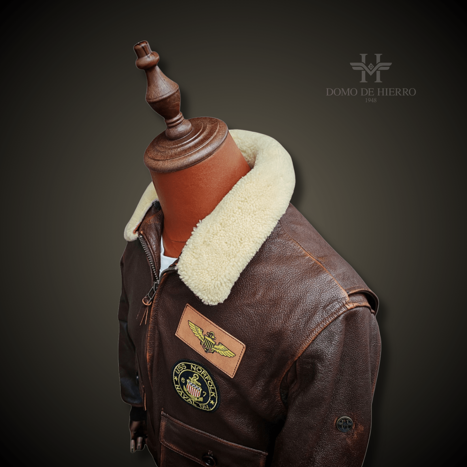 Chaqueta Aviador USN Virginia Desgaste vintage - DomodeHierro1948