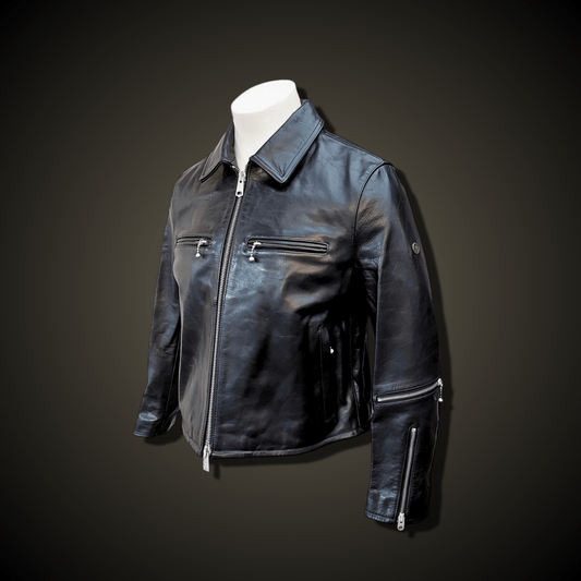 CHAQUETA DE CUERO CASUAL "DARK NIGTH" - DomodeHierro1948