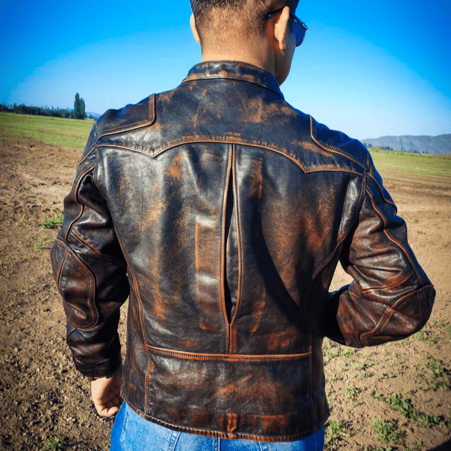 CHAQUETA DE CUERO CASUAL "Forever Young" COBRE - DomodeHierro1948