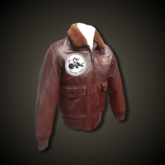 CHAQUETA DE CUERO PILOTO "WILDCAT VINTAGE" - DomodeHierro1948