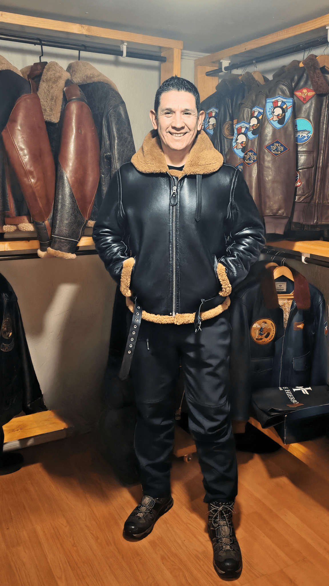 CHAQUETA PIEL DE OVEJA LIVIANA "RAF FLY" - DomodeHierro1948