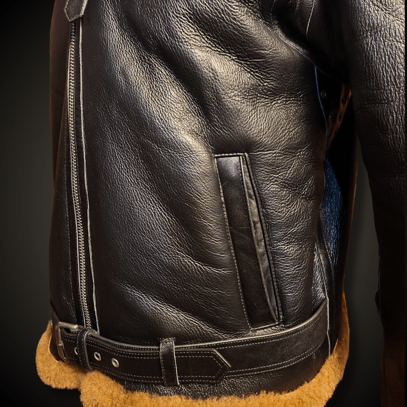 CHAQUETA PIEL DE OVEJA LIVIANA "RAF FLY" - DomodeHierro1948