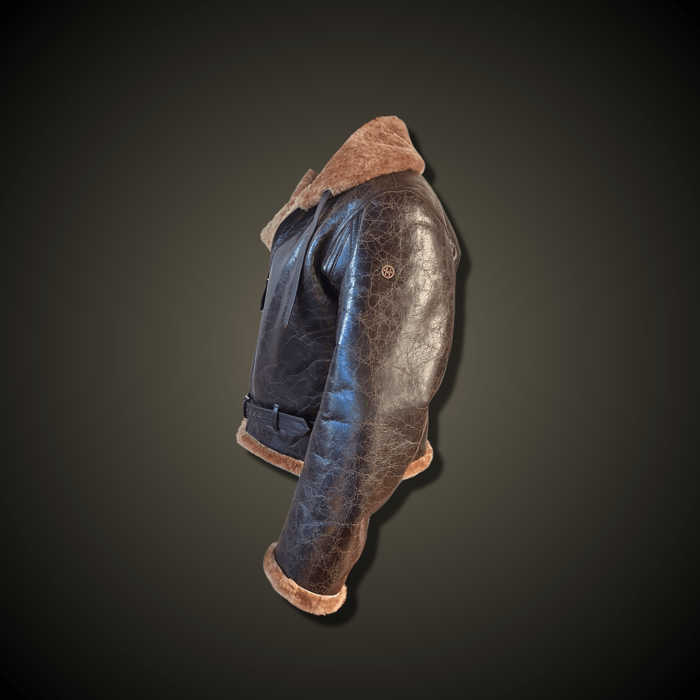 CHAQUETA PIEL DE OVEJA ROYAL AIR FORCE "RAF CRAQUELADA" - DomodeHierro1948