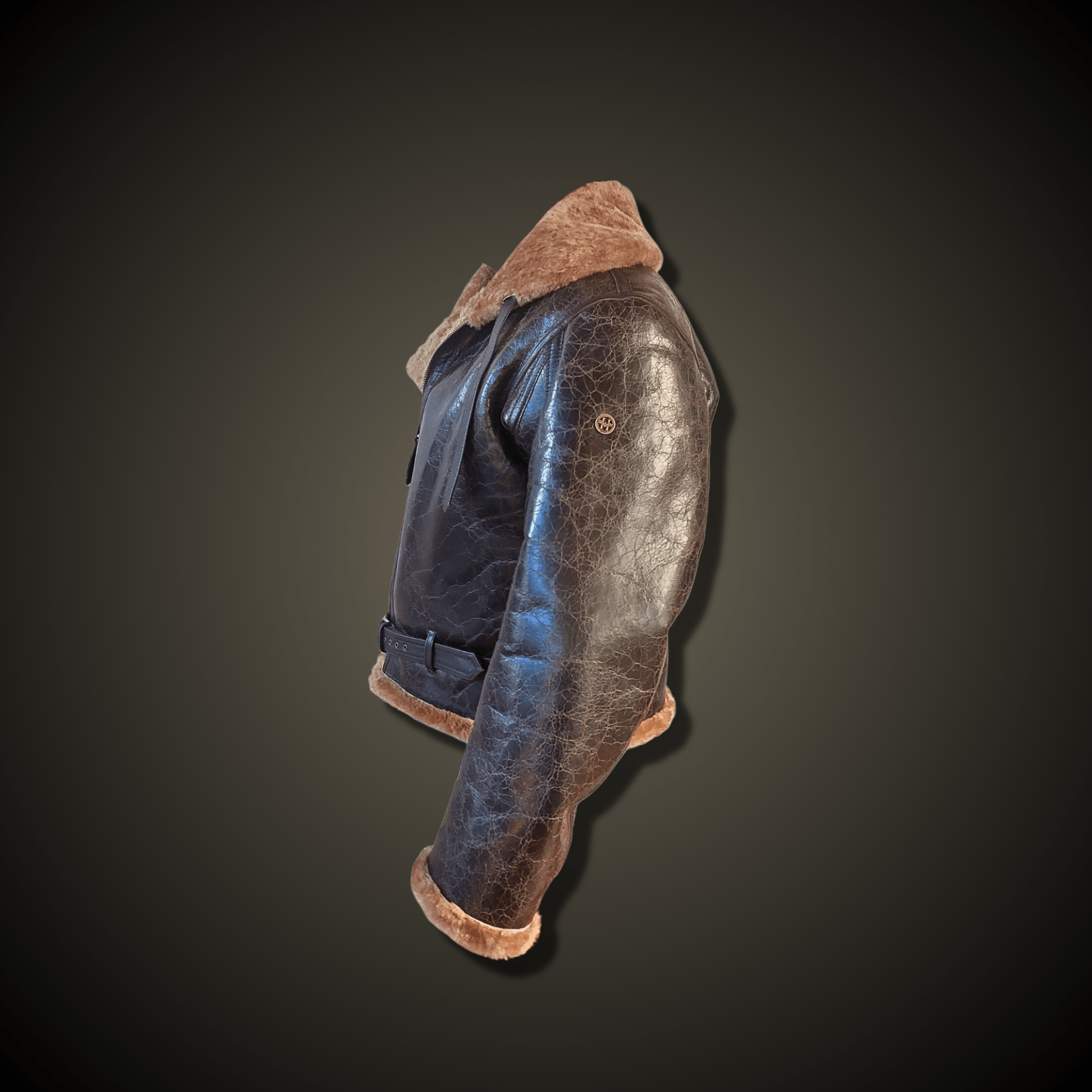 CHAQUETA PIEL DE OVEJA ROYAL AIR FORCE "RAF CRAQUELADA" - DomodeHierro1948