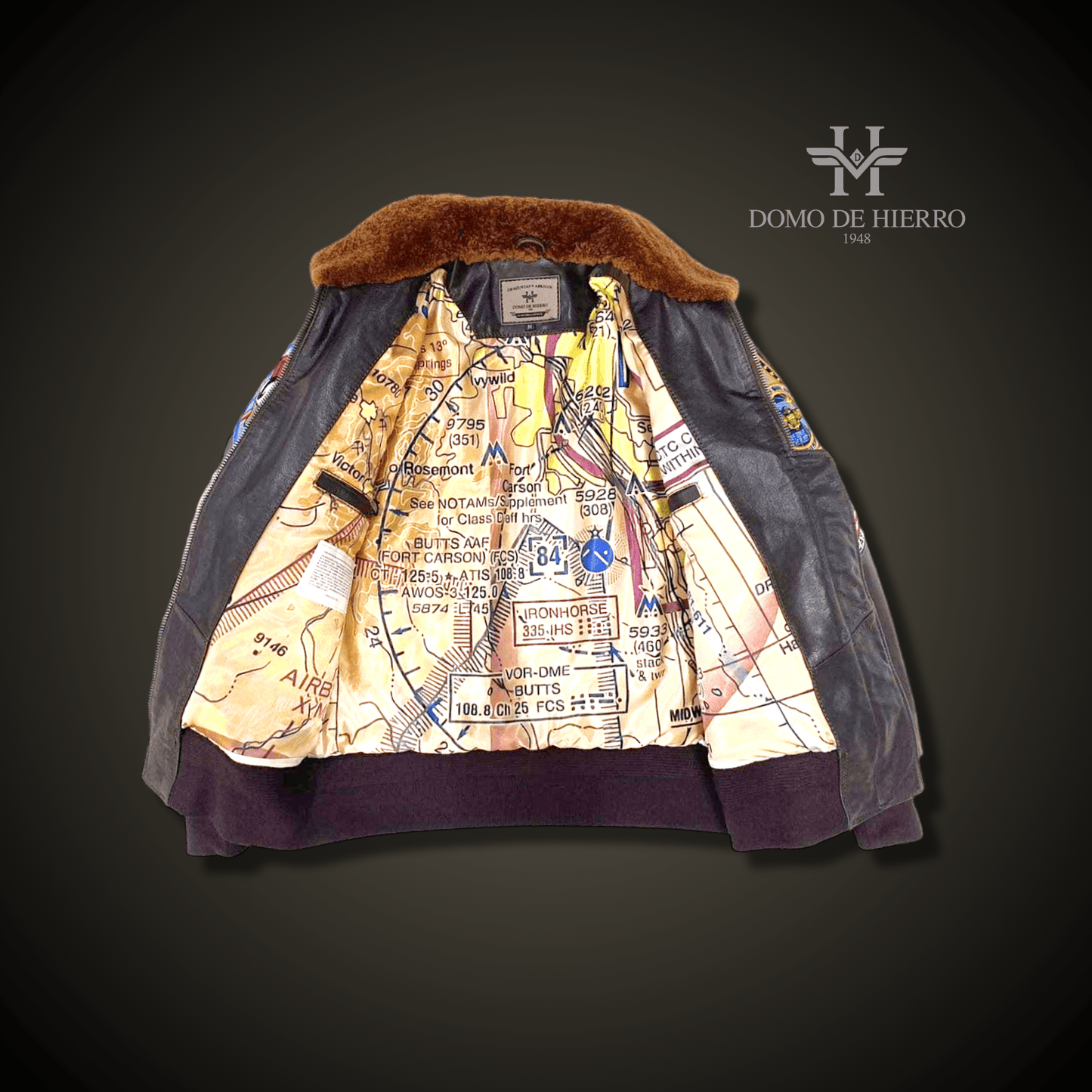 CHAQUETA TOPGUN CUERO VACUNO "ORIGINAL SEALBROWN" - DomodeHierro1948
